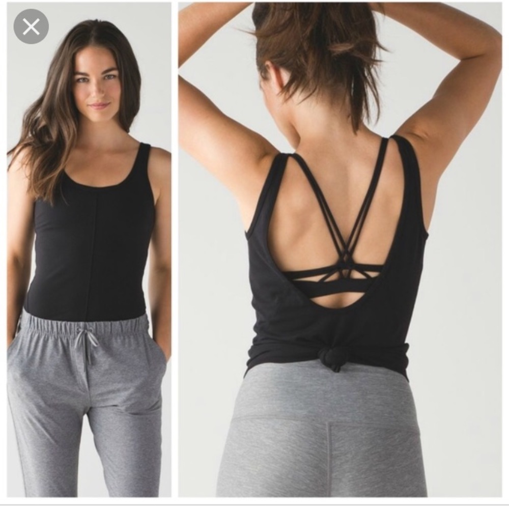 NWT lululemon back at it again navy tank